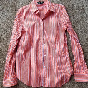 Orange long sleeve button down